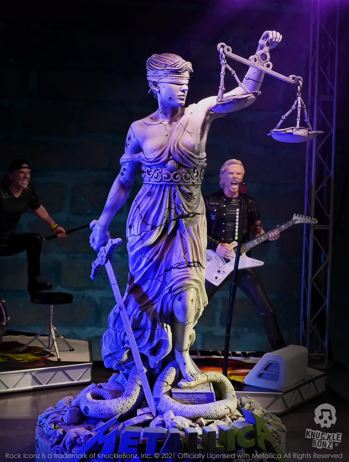 Metallica Lady Justice Rock Iconz On Tour Statue Announced